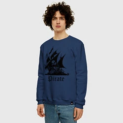 Свитшот хлопковый мужской Пират, цвет: тёмно-синий — фото 2