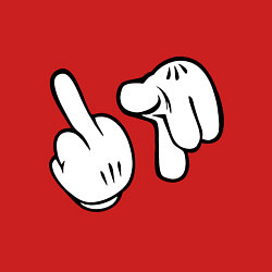 Свитшот хлопковый мужской Hands - fuck you, цвет: красный — фото 2