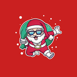 Свитшот хлопковый мужской Snowy Santa, цвет: красный — фото 2