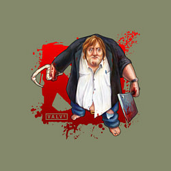 Свитшот хлопковый мужской Gabe Newell - Dota 2, цвет: авокадо — фото 2