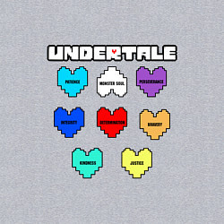 Свитшот хлопковый мужской Undertale - души 8 людей, цвет: меланж — фото 2
