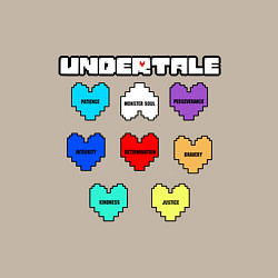 Свитшот хлопковый мужской Undertale - души 8 людей, цвет: миндальный — фото 2