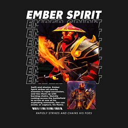 Свитшот хлопковый мужской Ember Spirit Dota2, цвет: черный — фото 2