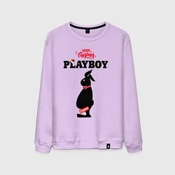 Свитшот хлопковый мужской Толстяк playboy, цвет: лаванда