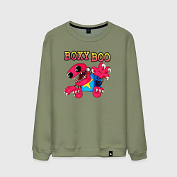 Свитшот хлопковый мужской Project Playtime Boxy Boo, цвет: авокадо