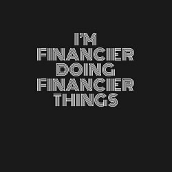 Свитшот хлопковый мужской Im financier doing financier things, цвет: черный — фото 2