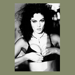 Свитшот хлопковый мужской Дерзкая Моника Беллуччи - Monica Bellucci, цвет: авокадо — фото 2