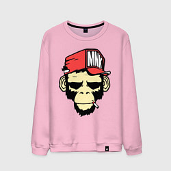 Свитшот хлопковый мужской Monkey Swag, цвет: светло-розовый