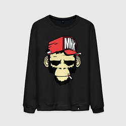 Свитшот хлопковый мужской Monkey Swag, цвет: черный