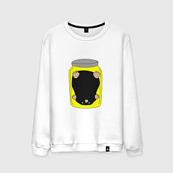 Свитшот хлопковый мужской Кротовуха, цвет: белый