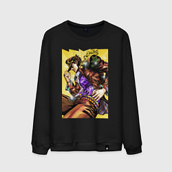 Свитшот хлопковый мужской Джотаро Куджо - JoJo Bizarre Adventure, цвет: черный