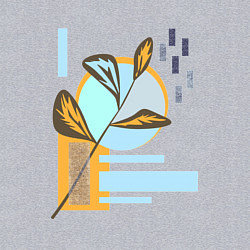 Свитшот хлопковый мужской Минималистский абстрактный рисунок, цвет: меланж — фото 2