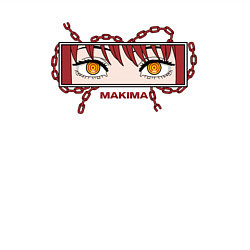 Свитшот хлопковый мужской Глаза Макимы и цепи, цвет: белый — фото 2