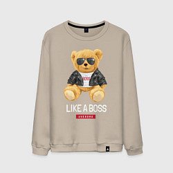 Мужской свитшот Like a boss мишка