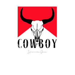 Свитшот хлопковый мужской Череп буйвола:Cowboy, цвет: белый — фото 2