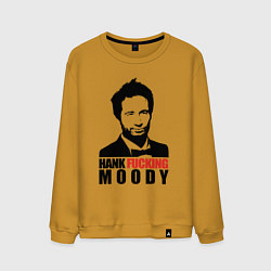 Свитшот хлопковый мужской Hank Moody, цвет: горчичный