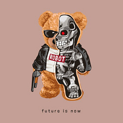 Свитшот хлопковый мужской Future is now, цвет: пыльно-розовый — фото 2