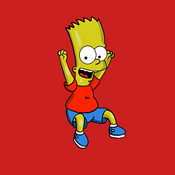 Свитшот хлопковый мужской Барт прыгает, цвет: красный — фото 2