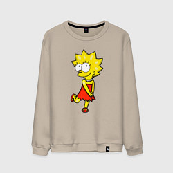 Свитшот хлопковый мужской Красивая Лиза, цвет: миндальный