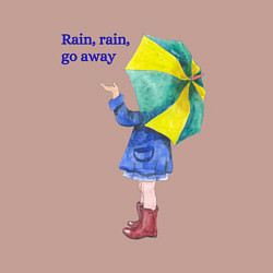 Свитшот хлопковый мужской Девочка с зонтиком, цвет: пыльно-розовый — фото 2