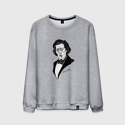 Свитшот хлопковый мужской Фридерик Шопен, цвет: меланж