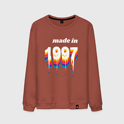 Свитшот хлопковый мужской Made in 1997 liquid art, цвет: кирпичный