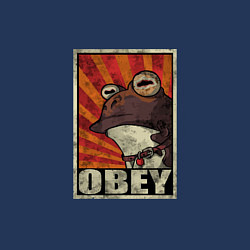 Свитшот хлопковый мужской Obey frog, цвет: тёмно-синий — фото 2