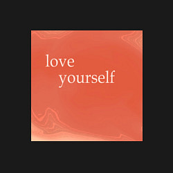 Свитшот хлопковый мужской Love yourself, цвет: черный — фото 2