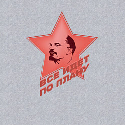 Свитшот хлопковый мужской Ленин с красной звездой, цвет: меланж — фото 2