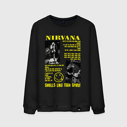 Свитшот хлопковый мужской Nirvana SLTS, цвет: черный