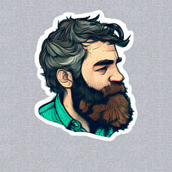 Свитшот хлопковый мужской Мужчина с бородой, цвет: меланж — фото 2