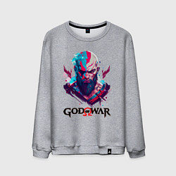 Свитшот хлопковый мужской God of War, Kratos, цвет: меланж