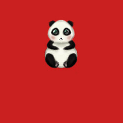 Свитшот хлопковый мужской Мультяшная панда, цвет: красный — фото 2