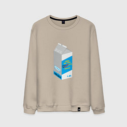 Свитшот хлопковый мужской Milk one pack vagodroch, цвет: миндальный
