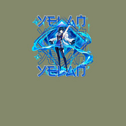 Свитшот хлопковый мужской Е Лань гидро надписи, цвет: авокадо — фото 2