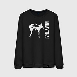 Свитшот хлопковый мужской Muay Thai, цвет: черный