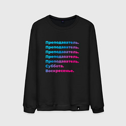 Мужской свитшот Преподаватель суббота воскресенье