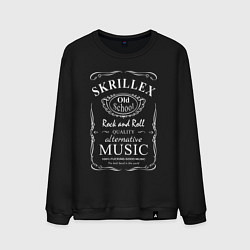 Свитшот хлопковый мужской Skrillex в стиле Jack Daniels, цвет: черный