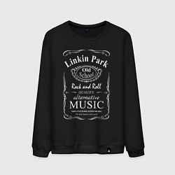 Свитшот хлопковый мужской Linkin Park в стиле Jack Daniels, цвет: черный