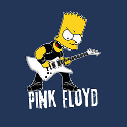Свитшот хлопковый мужской Pink Floyd Барт Симпсон рокер, цвет: тёмно-синий — фото 2