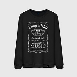 Свитшот хлопковый мужской Limp Bizkit в стиле Jack Daniels, цвет: черный