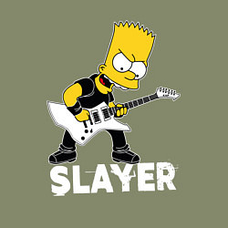 Свитшот хлопковый мужской Slayer Барт Симпсон рокер, цвет: авокадо — фото 2