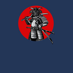 Свитшот хлопковый мужской Ирезуми Самурай с мечом, цвет: тёмно-синий — фото 2