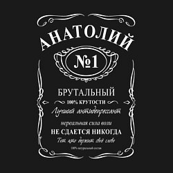 Свитшот хлопковый мужской Анатолий в стиле Jack Daniels, цвет: черный — фото 2