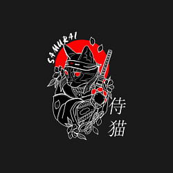Свитшот хлопковый мужской Samurai cat inscription, цвет: черный — фото 2