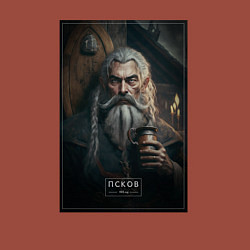 Свитшот хлопковый мужской Псков - персонаж, цвет: кирпичный — фото 2