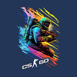 Свитшот хлопковый мужской Counter Strike штурмовик, цвет: тёмно-синий — фото 2