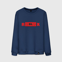 Свитшот хлопковый мужской Roblox деталь, цвет: тёмно-синий