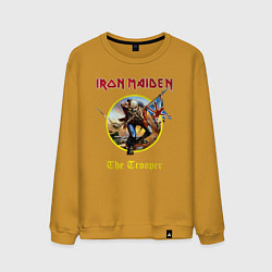 Свитшот хлопковый мужской The trooper Iron Maiden, цвет: горчичный