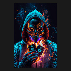 Свитшот хлопковый мужской Череп и игра в карты, цвет: черный — фото 2